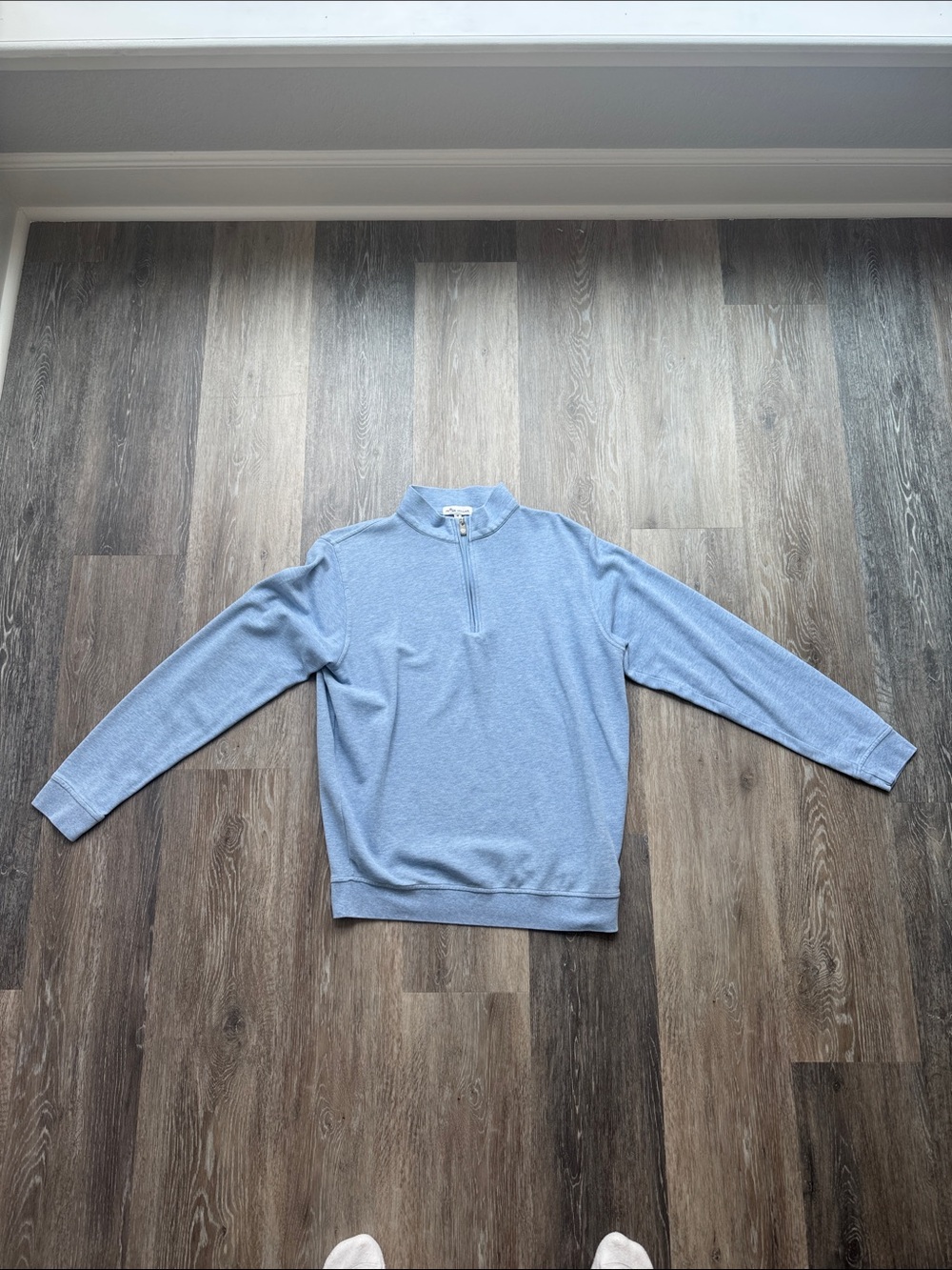 Peter Millar Light Blue Half-Zip Sweater